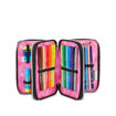 Picture of SEVEN 3 ZIPPER JET BLACK FILLED PENCIL CASE